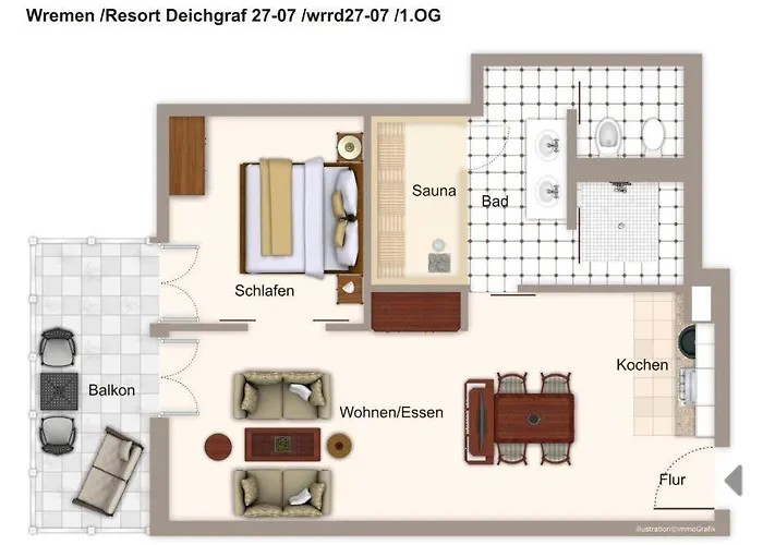 公寓 Deichgraf Deichgraf 27-07 *